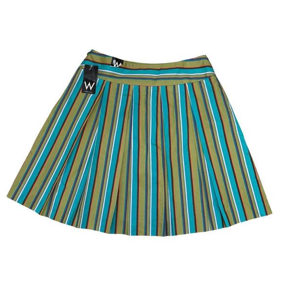 NWT W Work to Weekend Striped A-Line Skirt Size 8 - Picture 4 of 7